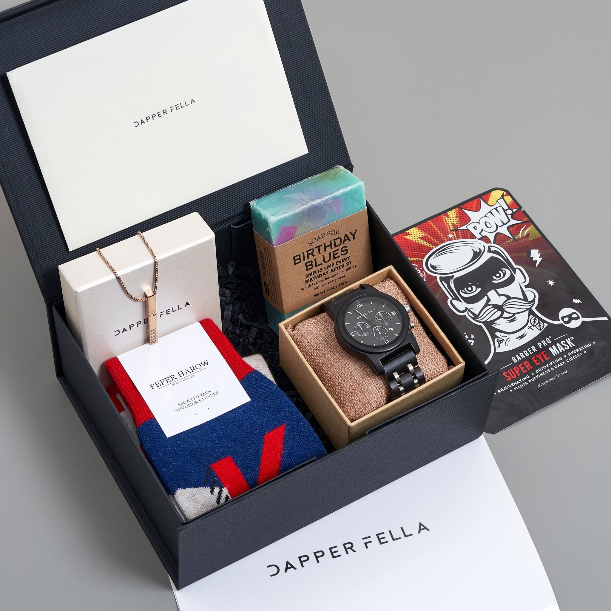 Birthday Box 03 (Soap/Socks/Watch/Necklace) - Dapperfella