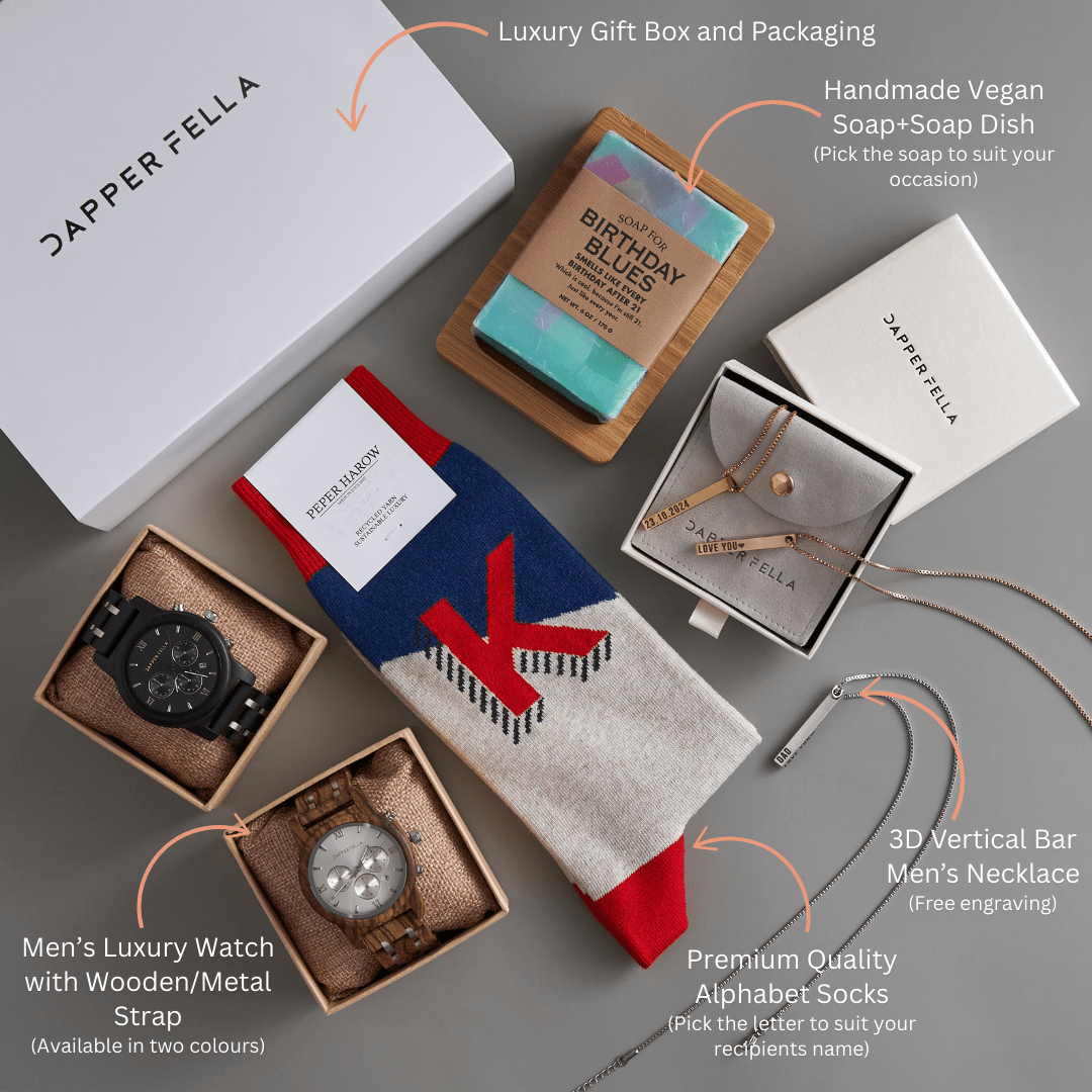 Birthday Box 03 (Soap/Socks/Watch/Necklace) - Dapperfella