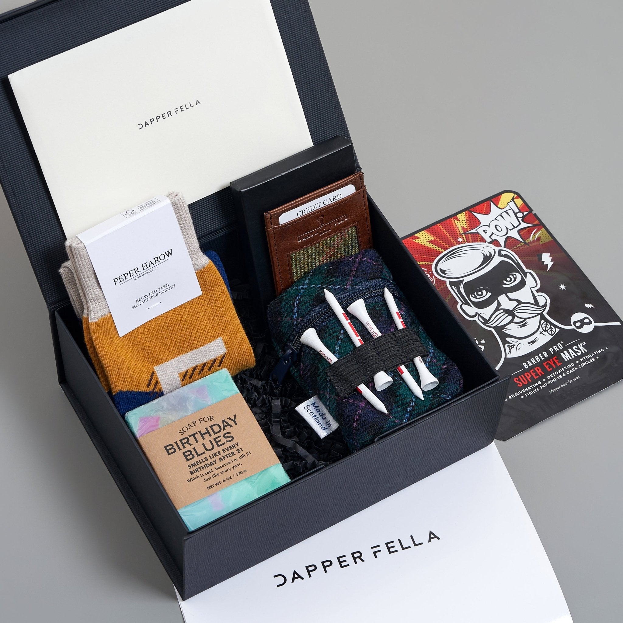 Birthday Box 07 (Soap/Socks/GolfKit/Wallet) - Dapperfella