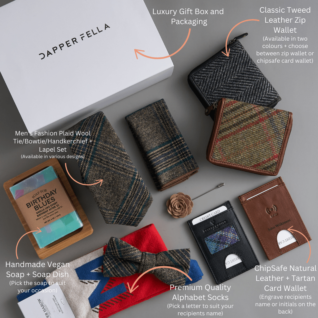 Birthday Box 08 (Soap/Socks/BowTie/Wallet) - Dapperfella