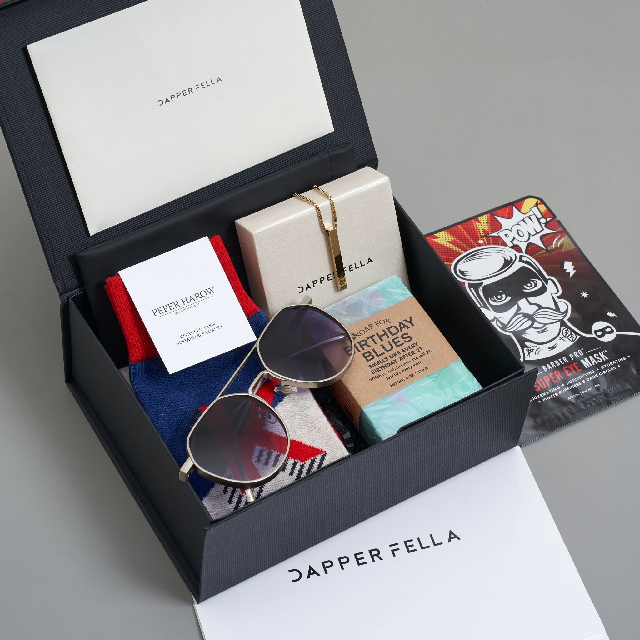 Birthday Box 12 (Soap/Socks/Necklace/Sunglasses) - Dapperfella