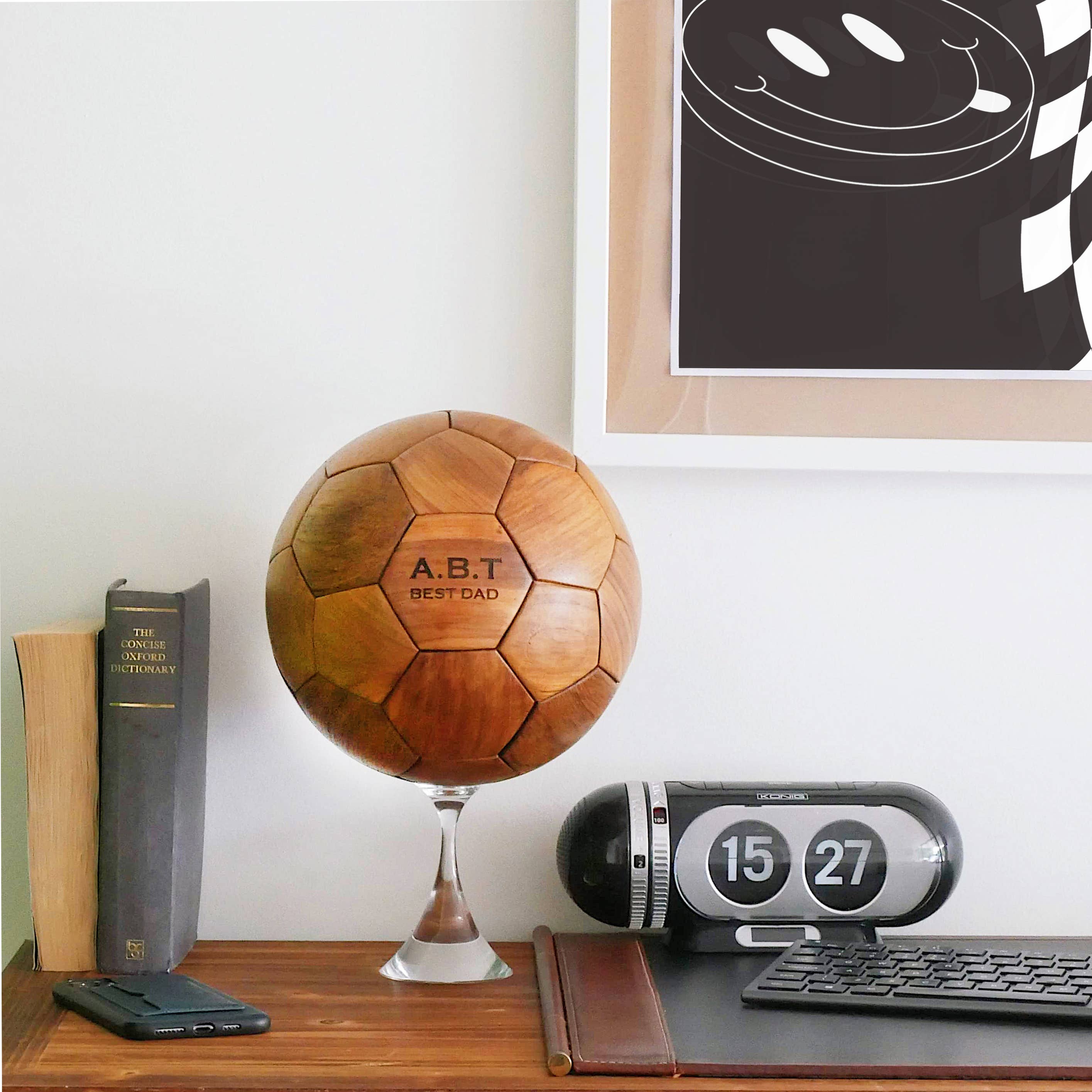 Wooden Football 3D Puzzle - Free Personalisaiton