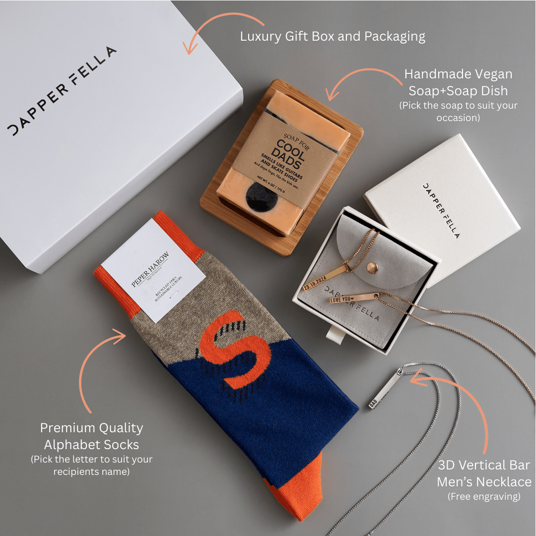 Fathers Day/Dad Box 01 (Soap/Socks/Necklace) - Dapperfella