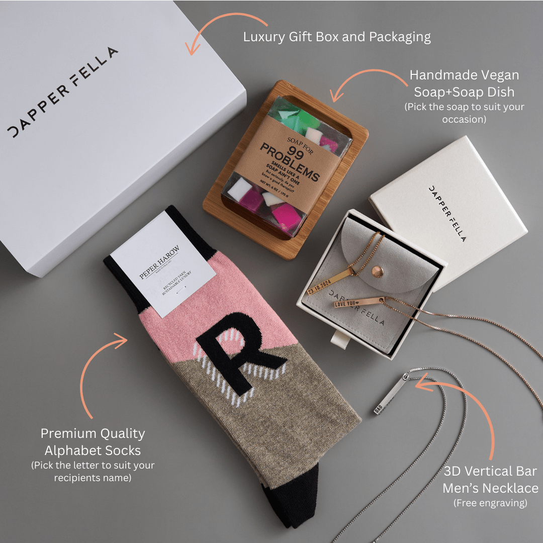 Get Well/Sympathy Box 01 (Soap/Socks/Necklace) - Dapperfella