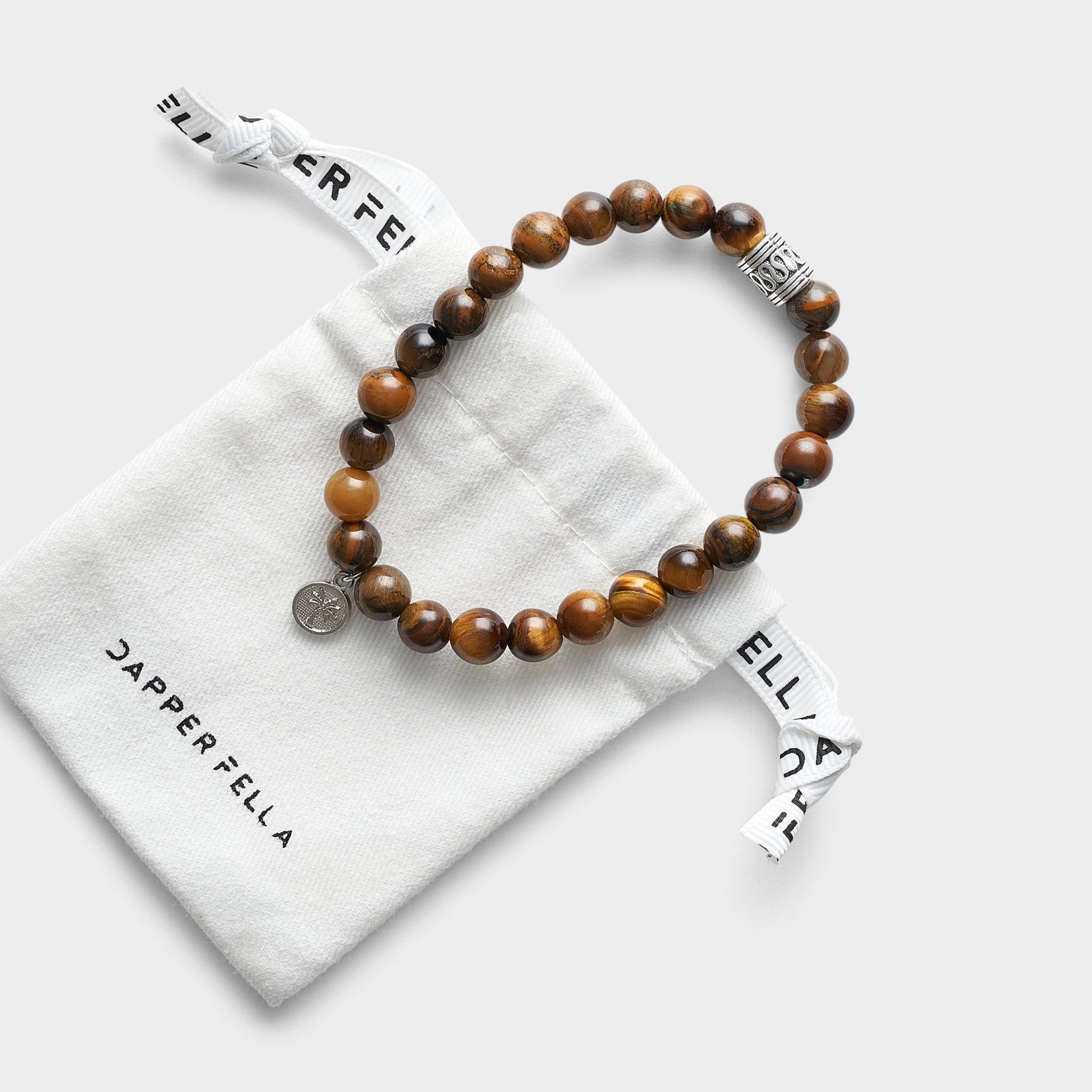 Men's Onyx/Tiger's Eye or Natural Stone Bracelet + Gift Bag - Dapperfella